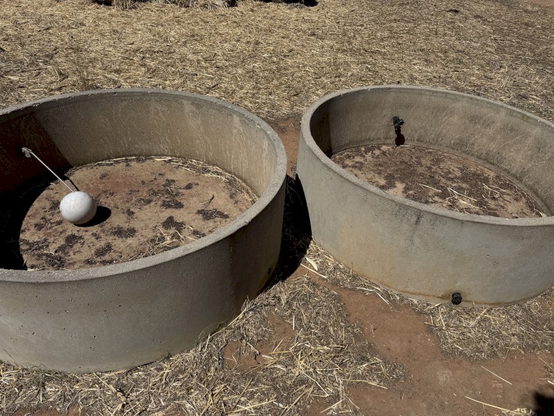 2 x Concrete Cattle Troughs
