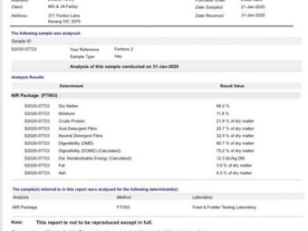 60mt Vetch Hay Baled 2019