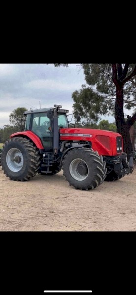 2002 Massey Ferguson 8280 with Fella Triple Mowers