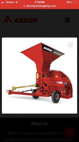 Akron grain bag inloader E9700HE