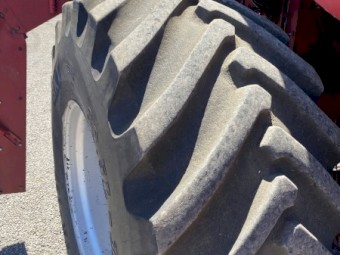 Case IH 2188 Header with 1042 MacDon Draper Front on Trailer