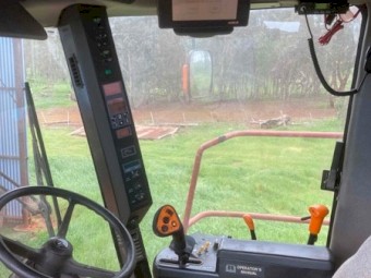 Case 2388 with Pickup and Draper Front