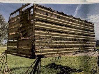 Steel 2 deck stock crate. 4.8mx 2.4m. Good general stock crate with steel decks. 